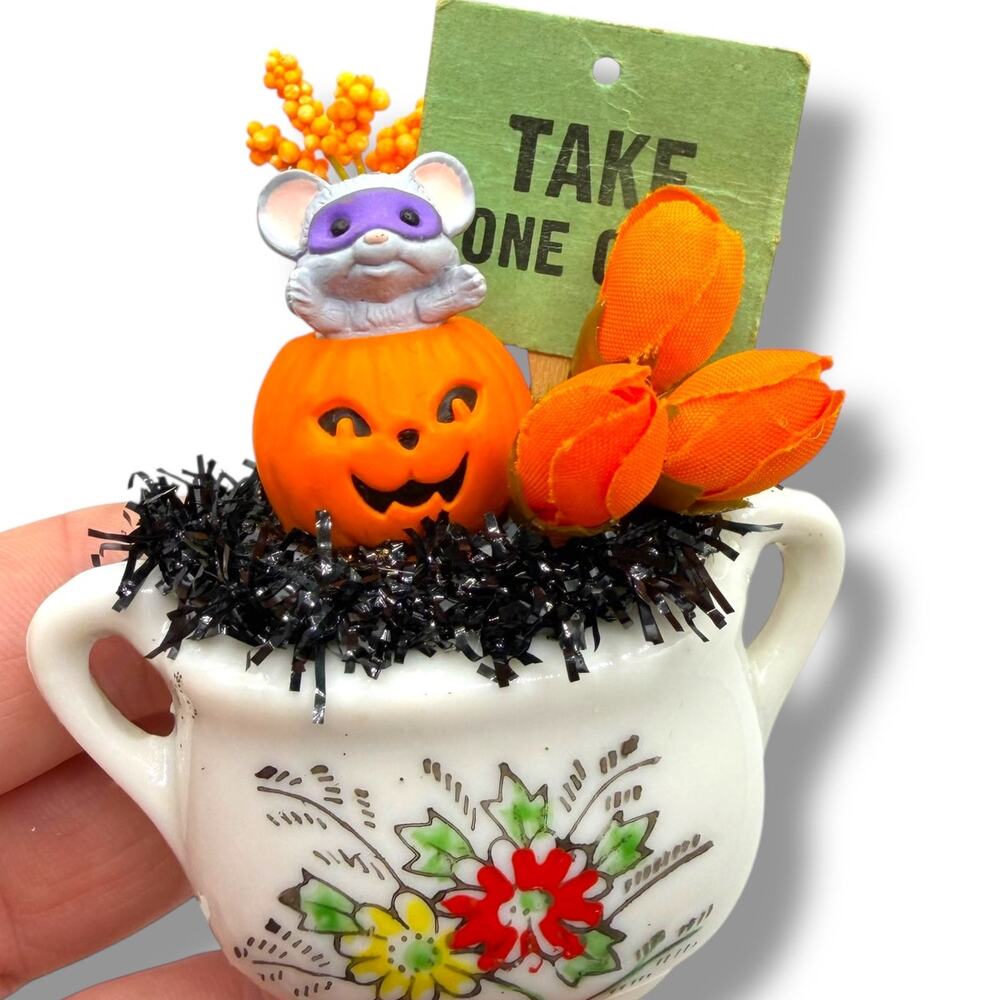 Halloween Assemblage Decor - Handmade Take One Trick